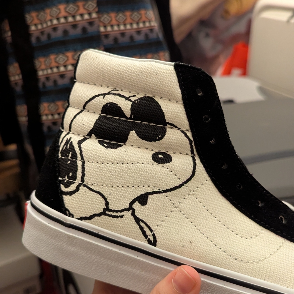 Vans X Peanuts Snoopy Joe Cool High-Top Sneakers - Black & White NWT